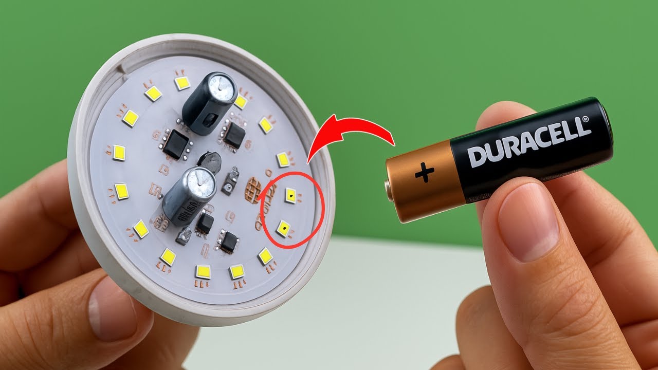 Take a Common 1 5V Battery and Fix All the LED Lamps in Your Home! How to Fix a LED Bulbs Easily