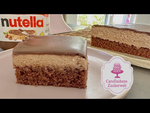 ❤️NUTELLA Schnitten❤️BESTER Schoko Blechkuchen! So saftig, lecker und ruck zuck zubereitet! ❤️