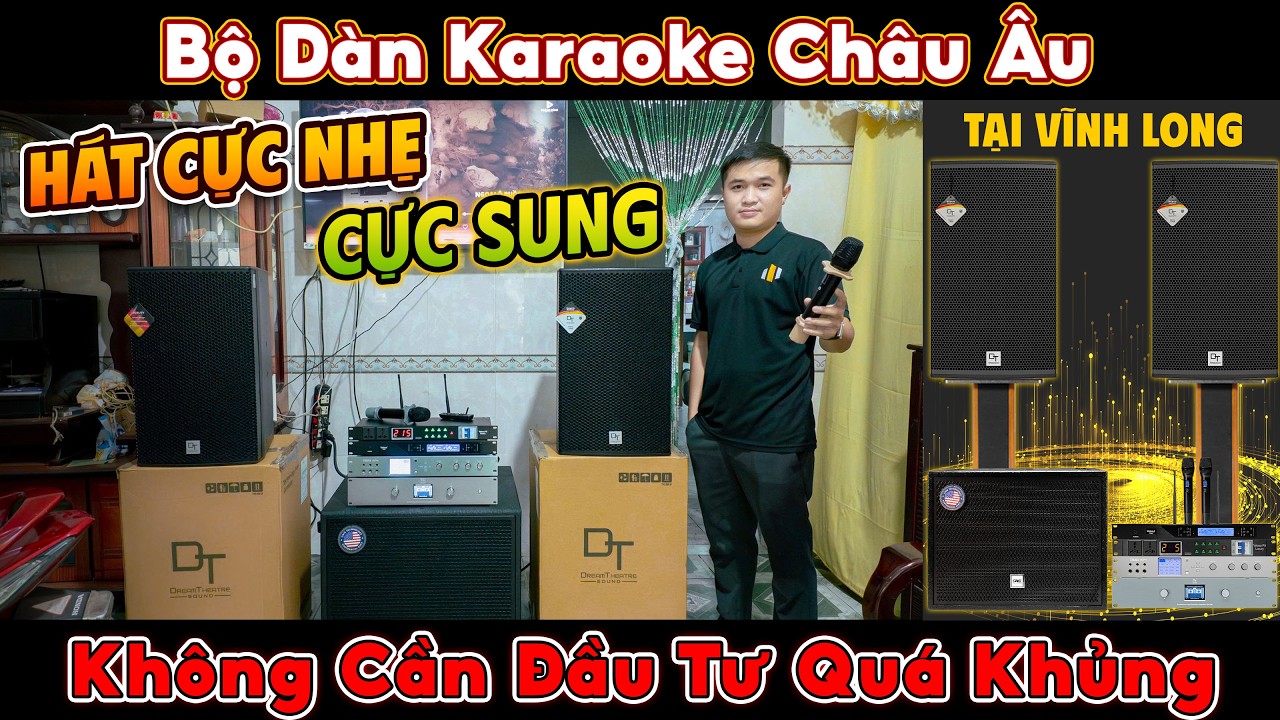 Video sản phẩm Dàn karaoke DT TT434: (DT Radius-12Pro, Vatasa T500, Vatasa V8 Pro, DT DH-206, CAVS CS115, Vatasa P9 Luxury)