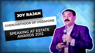 Joy Rajan Cheruvathoor of Vodafone speaking at Estate Awards 2012  image