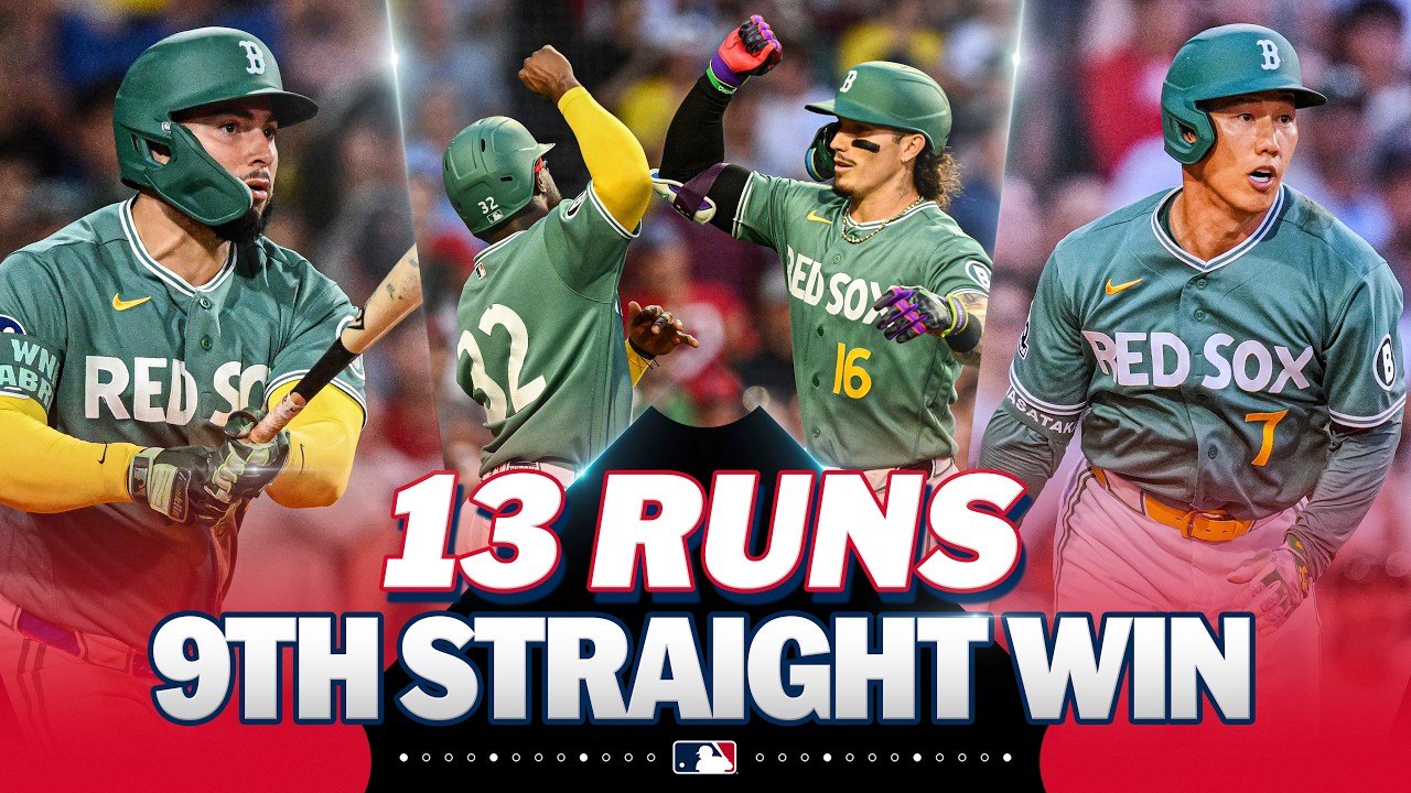 The Boston Red Sox put up 13 runs as they win their NINTH-STRAIGHT GAME! 🤯 | MLB Highlights