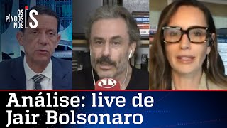 Comentaristas analisam a live de Jair Bolsonaro desta quinta-feira, 30