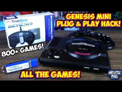 Sega Genesis Mini Hack! Almost Plug & Play USB Drive! True Blue Mini Ultradrive Review!