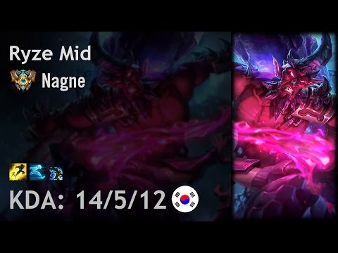 Ryze Mid vs Corki - Nagne - KR Challenger Patch 7.2