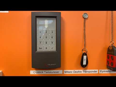 Scharfschaltung einer Telenot Einbruchmeldeanlage mit Cryplock Leser