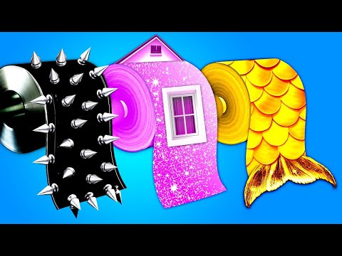 Wednesday VS Enid VS Mermaid! One Colored House Challenge || Funny Moments & Fantastic Art Gadgets