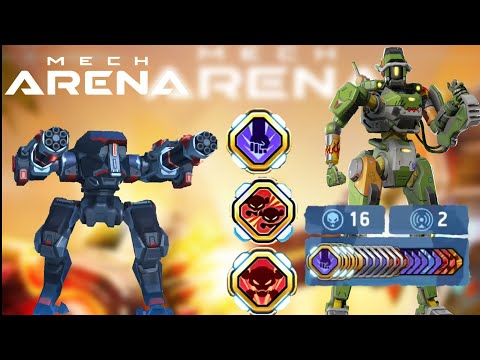 Gurdian with Minigun 16 &Case⚡Godlike⚡Nemiesis⚡Mech Arena