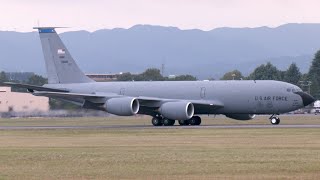 アメリカ空軍KC135空中給油機が横田基地へ飛来 6ARW YOKOTA Stratotanker USAF