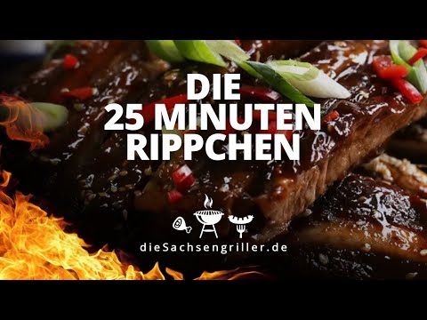 in gerade mal 25 Minuten sau leckere asiatische Rippchen für / mit Klaus grillt - die sachsengriller