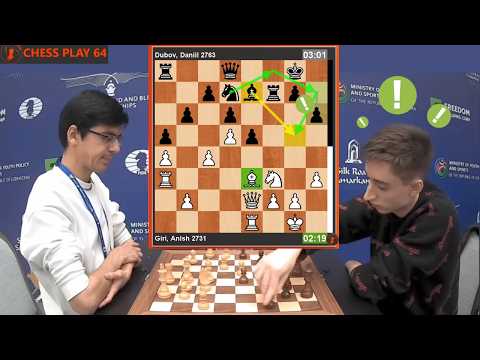 🎦 Daniil Dubov's technique vs Anish Giri's Solid Defense! World Blitz Chess Championship