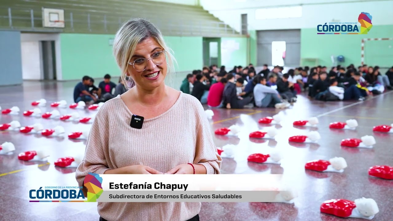 La educación que salva vidas: La Provincia capacita en RCP y maniobra de Heimlich en escuelas de Córdoba
