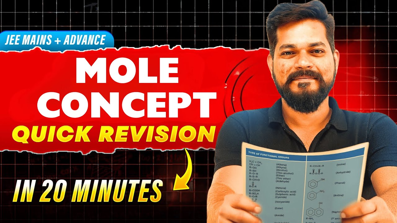 Mole Concept Revision in 20 Mins For JEE/NEET🔥🔥 #iitjee #iit #jee #neet  #revision #chemistry