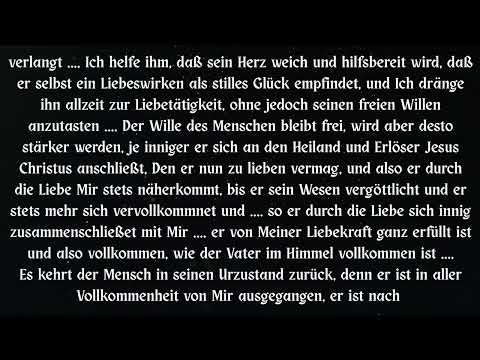 VOLLKOMMEN SOLLET IHR WERDEN, WIE EUER VATER IM HIMMEL ....