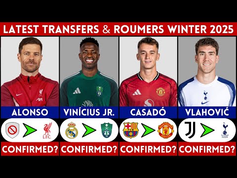 🚨 LATEST CONFIRMED TRANSFER AND RUMOURS WINTER 2026 | ALONSO, VINICIUS JR, CASADO, VLAHOVIC.......