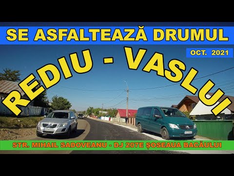 REDIU - VASLUI asfaltare drum DJ 207E video oct. 2021
