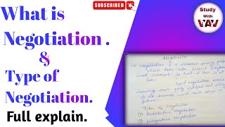 What is Negotiation||Types of Negotiation in Business||In Advance Professional Communication||Hindi|