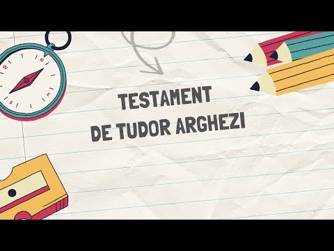 Testament de Tudor Arghezi - Comentariu Audio