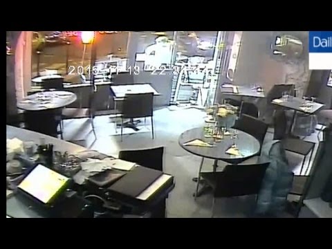 Watch Woman Escape After Paris Attackers Gun Jams in Cafe Surveillance