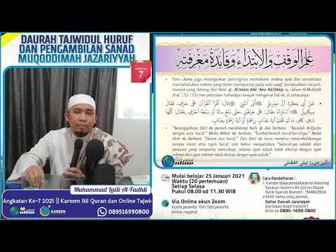 Jazariyyah 7 [REC] 21C Dasar Hukum Waqaf dan Ibtida