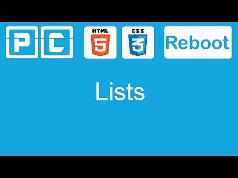 HTML5 and CSS3 beginners tutorial 5 - lists