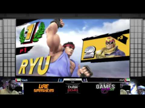 Dubai Dojo Singles: Snack (Ryu, Mega Man) vs AAA (C. Falcon) - Pools