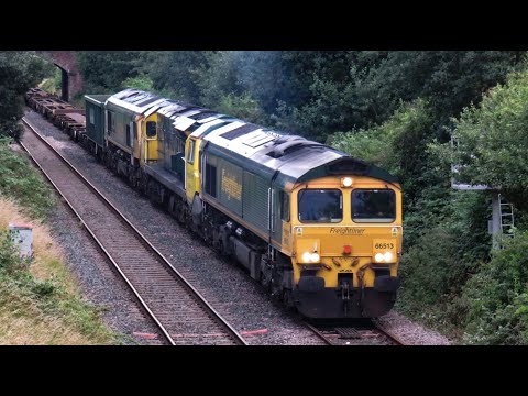Freightliner Class 66 & 70 No's. 66513 & 70011 & 66614 on 6E53 on 26.07.20 - HD