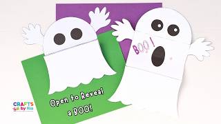 Cute Paper Ghost Craft with BOO surprise | Halloween Craft Activity for Kids | Printable Template