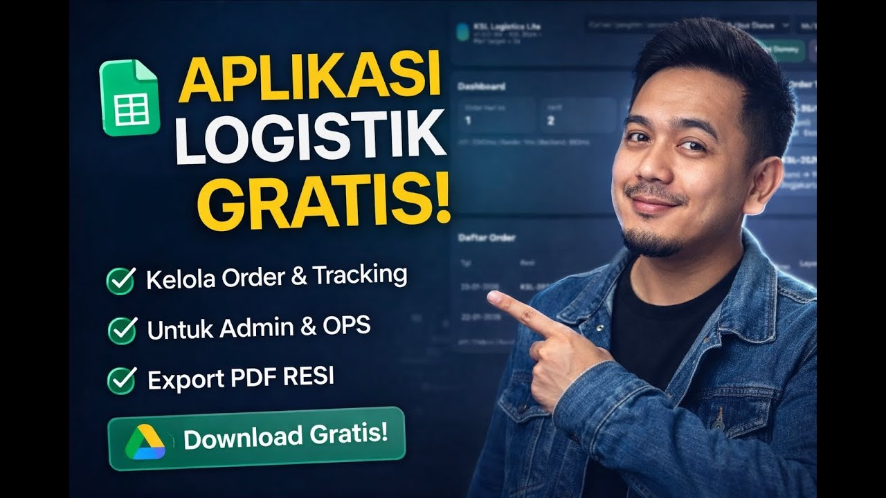 Aplikasi Logistik Sederhana Berbasis Google Sheet | Order, Tracking & PDF Resi (Gratis)