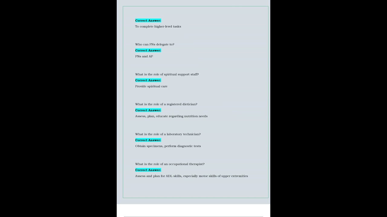 EXAM 1 QUESTIONS EN ANSWERS NUR2356 NUR 2356 LATEST 2023 2024 MULTIDIMENSIONAL CARE I MDC 1 RASMUSSE