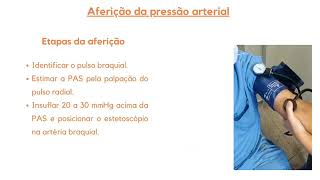 Medindo a pressão arterial.