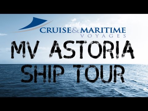 Cruise & Maritime Voyages. MV Astoria Ship Visit, Cabin and Facilities Exploring.