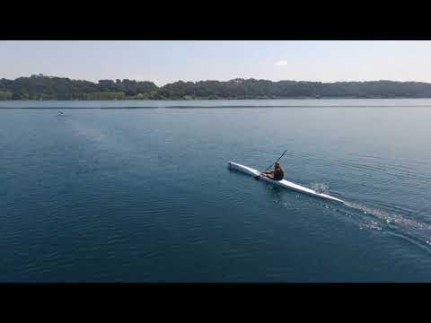 Paddling back to our tents and a fabulous dinner. Lake Bracciano, Italian summer 2018