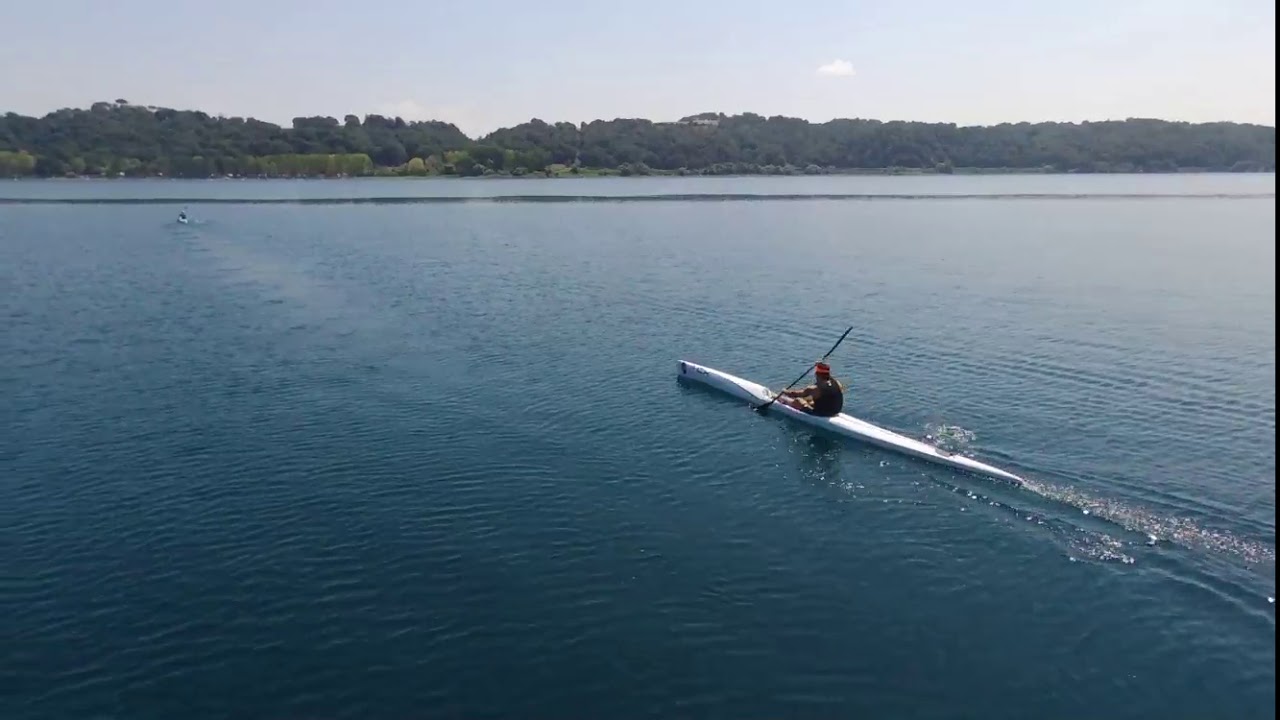 Paddling back to our tents and a fabulous dinner. Lake Bracciano, Italian summer 2018