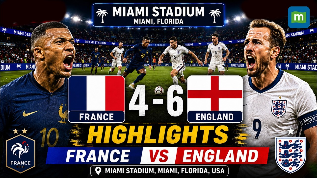 England 6-4 France World Cup 2026 third place highlights