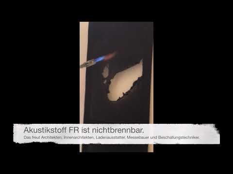 Video: Akustikstoff FR schwer entflammbar Weiß Cremeweiß (239)