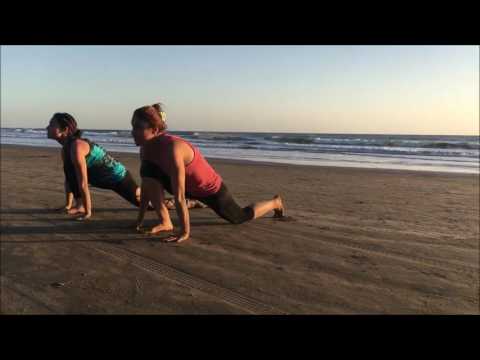 Surya Namaskar on the beach | performed by Dr. Asra Ghoreishi & Dr. Farnoosh Nemati |