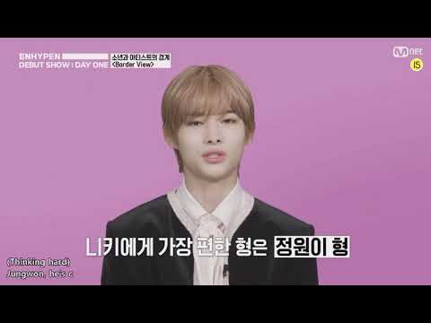 Enhypen Niki closest hyung is Jungwon