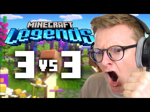 This is my FIRST TIME playing 3v3 Minecraft Legends PvP!