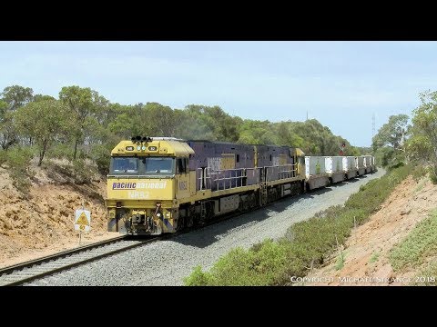 Pacific National Container Train - PoathTV Australian Trains & Railways 2017
