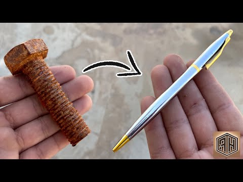 Turning Rusted Bolt into a Beautiful Bolt action BALL PEN
