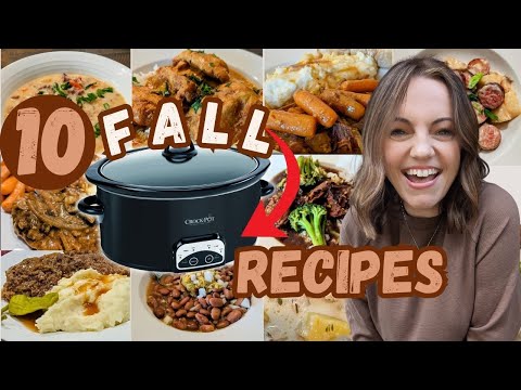 ULTIMATE FALL Slow Cooker Video! 10 Cozy Crockpot Meals!