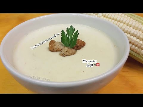 Crema de Elote Natural receta facil