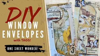 One Sheet Wonder! DIY Window Envelopes with Hidden Tags | Step-by-step Tutorial