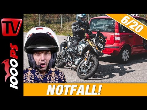 Ausweichhaken mit dem Motorrad - Notbremsung mit dem Motorrad lernen 6/20