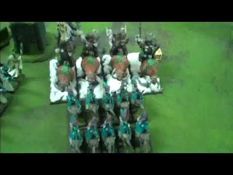 Ogres vs High Elves 02 Warhammer Fantasy Battle Report (runic ruins)