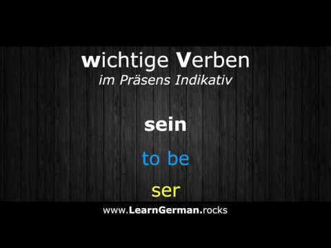 German Conjugation: to be ►► sein (ich bin, du bist, ...) Verben konjugieren