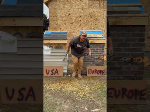 American vs. European home building 🏠 learn how we build so differently! #building #learn #USA #UK