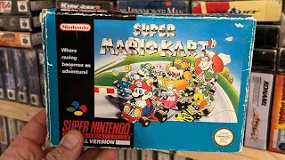 Super Mario Kart Super Nintendo gameplay, playing on my original SNES.