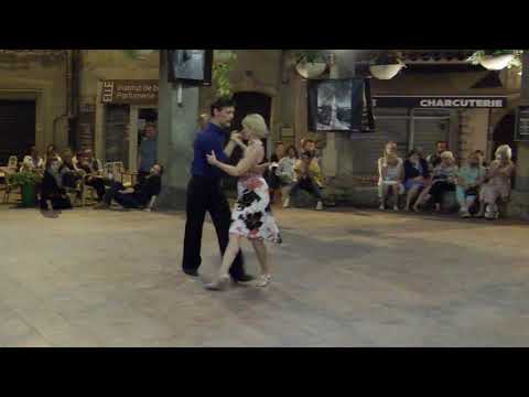  Jean Sebastien Rampazzi  and  Catherine Boucher  are  dancing  to  the  tango  "  Café Domínguez  "  by  Ángel D'Agostino  in  2021