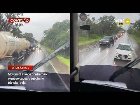 Vídeo: Motorista invade contramão e quase causa tragédia no trânsito; veja.